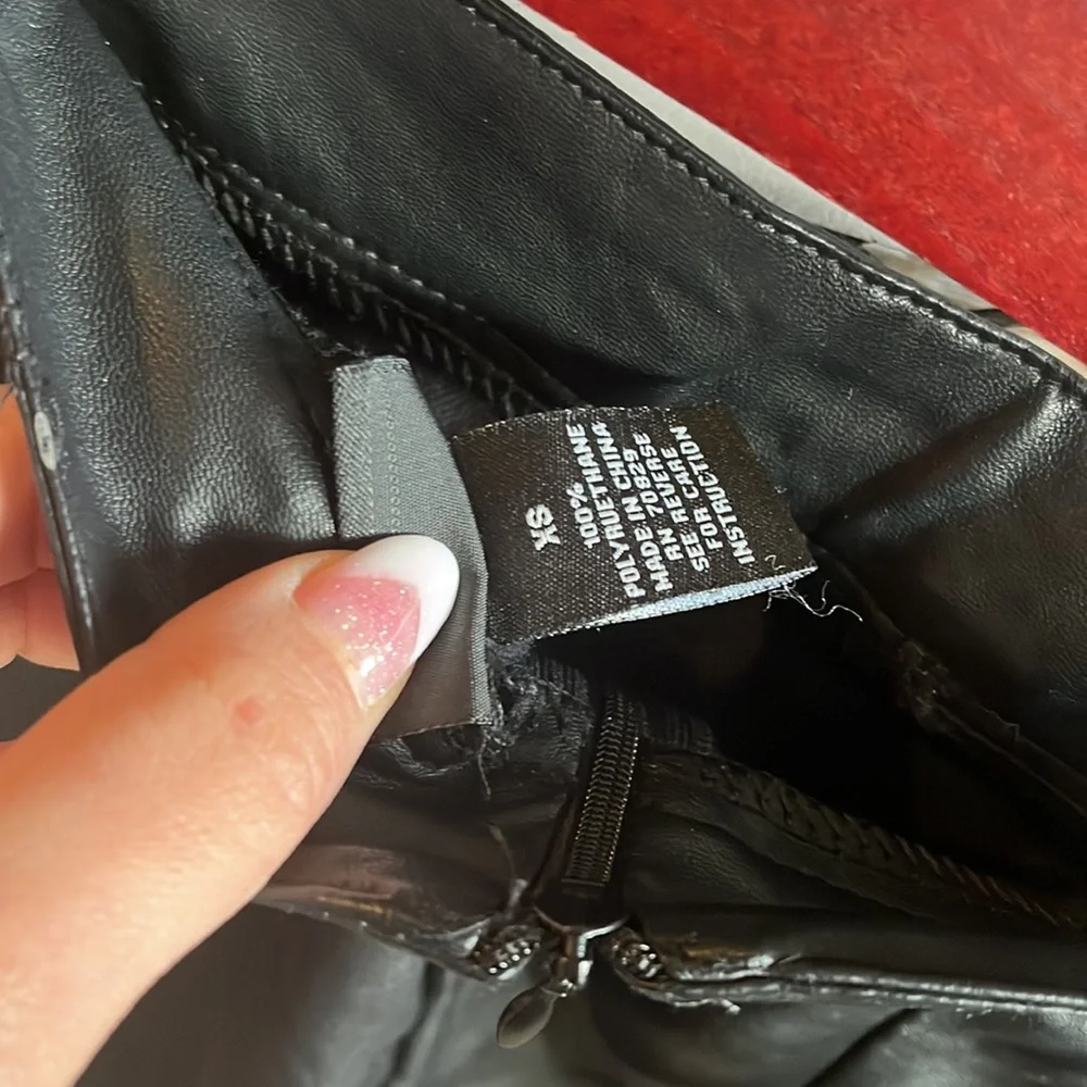 Faux Leather Mini Skirt